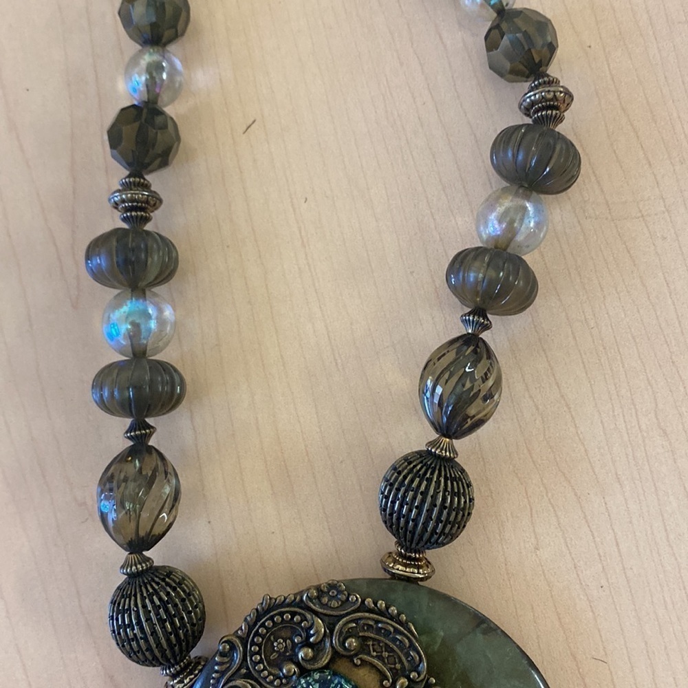 Anthony Alexander Statement Boutique Necklace Gre… - image 4